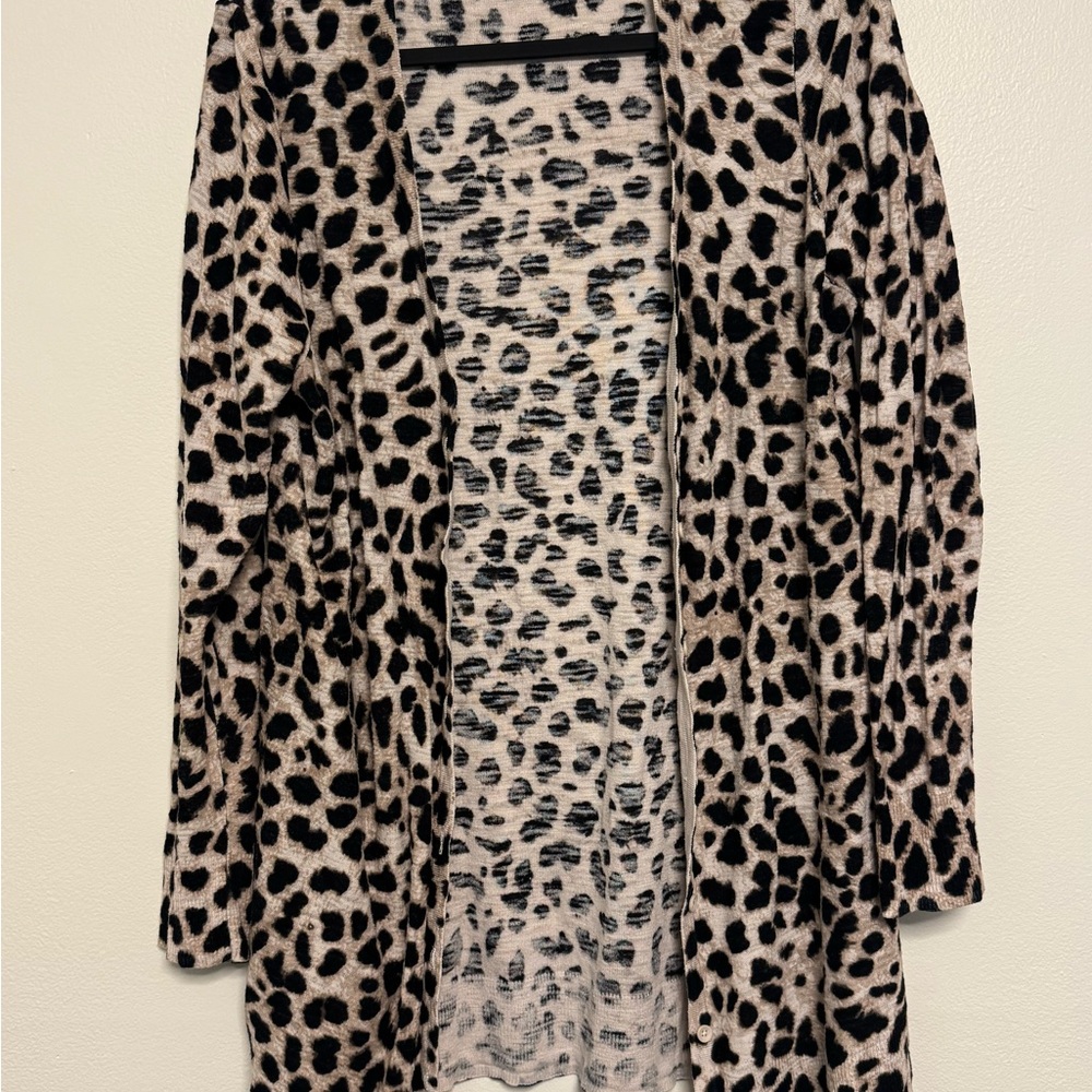 Torrid Leopard Print Button Front Cardigan sweater